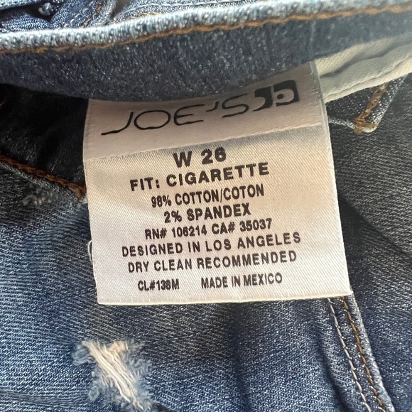 JOE'S Jeans Cigarette Jeans, Shae Wash - Size 26 - Picture 3 of 5